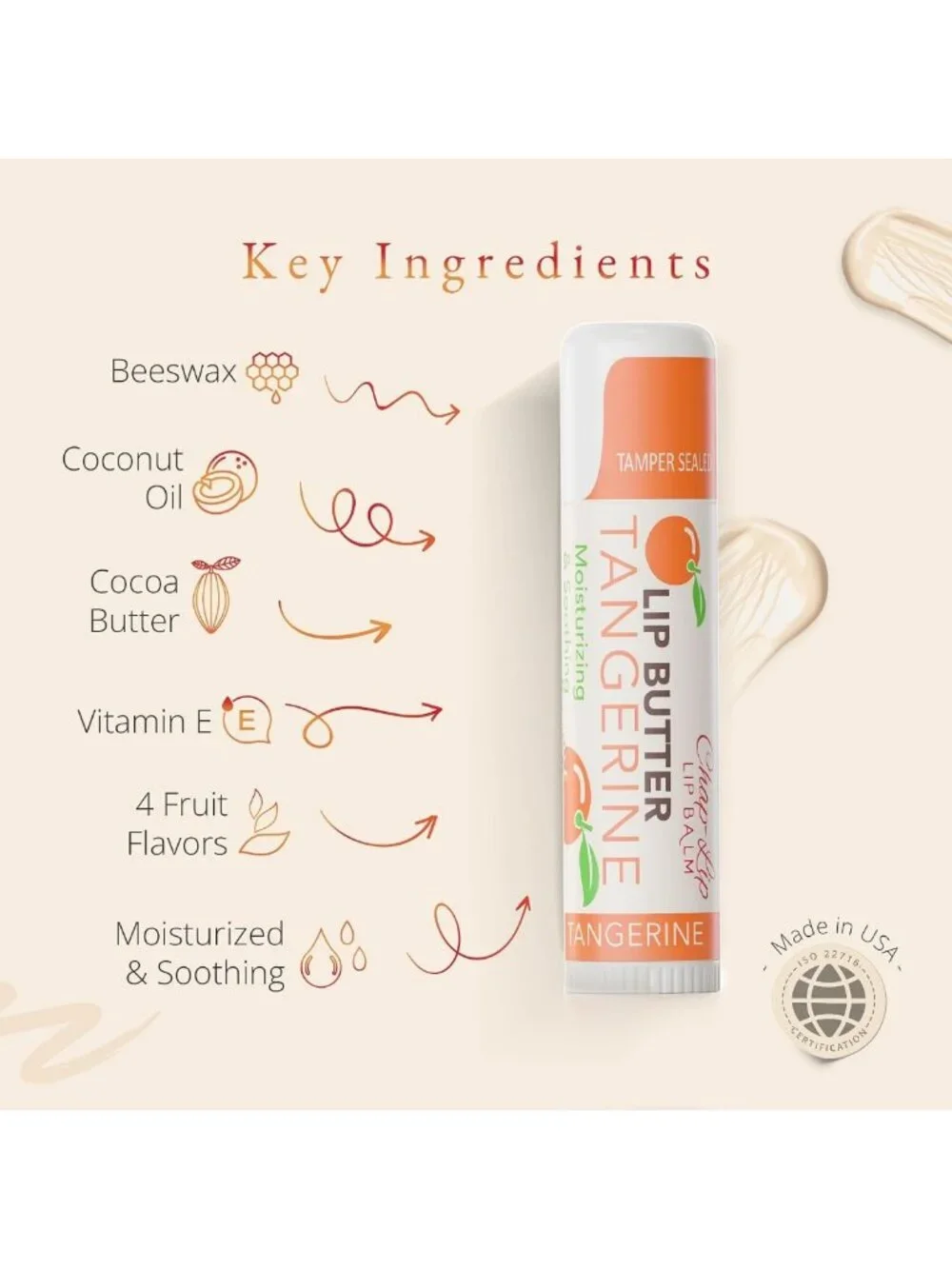 Hydrating Lip Balm Pack - 24 Fruit Flavor Chapsticks with Coconut Oil & Cocoa